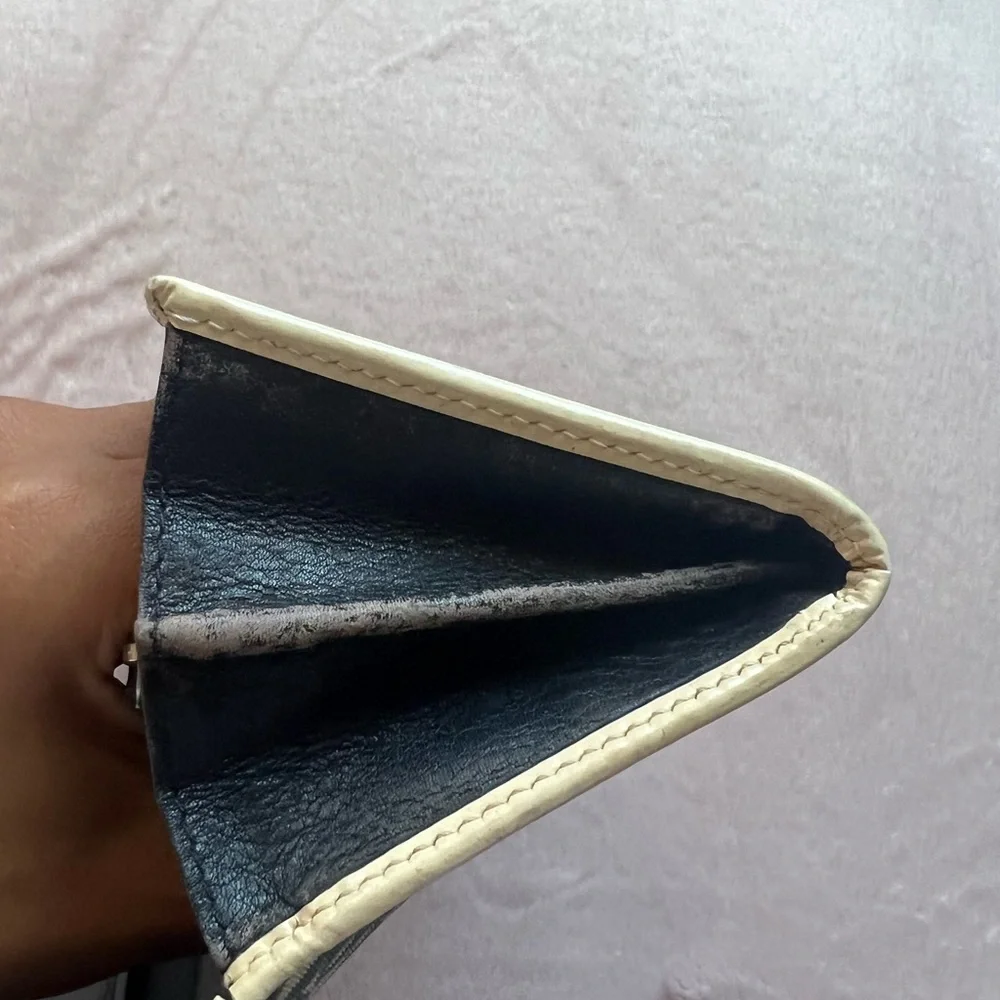 Authentic Dior Blue and Cream Wallet